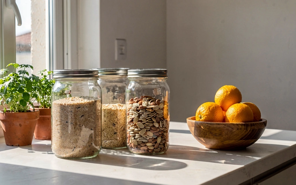 Organização de cozinha consciente